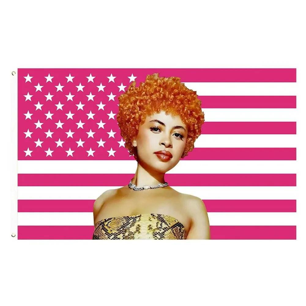 Ice Spice 3x5ft Pink American Tapestry Flag, Outdoor / Room & Dorm Wall Tapestry